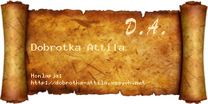 Dobrotka Attila névjegykártya