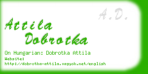 attila dobrotka business card
